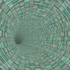 blue wood timber tile tunnel pipe 3d