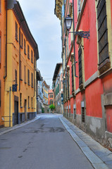 Fototapeta na wymiar Alleyway. Piacenza. Emilia-Romagna. Italy.
