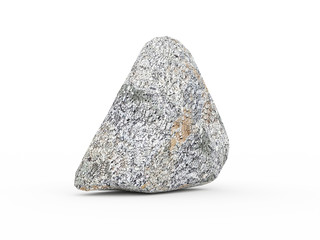 Big rock rendered isolated on white background