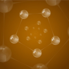 glass molecule infographic