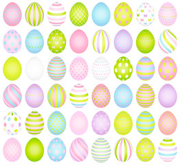 48 Easter Eggs Pattern Pastel
