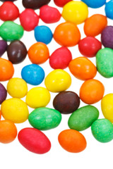 multi-colored chocolate candy dragees
