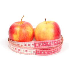 Tape line around apples