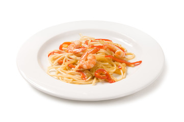 Pasta with shrimp
