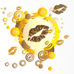 trendy art kiss sign