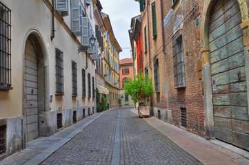 Alleyway. Piacenza. Emilia-Romagna. Italy.