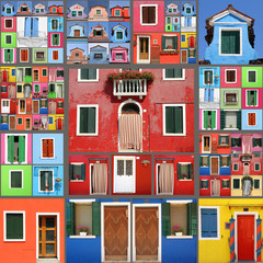 abstract house collage