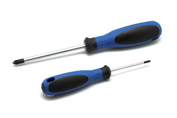 Two screwdrivers isolated on white background