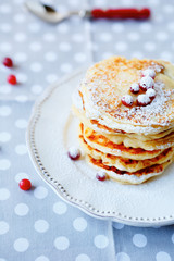 pancakes with berries for breakfast