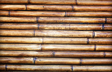 The walls are made of bamboo