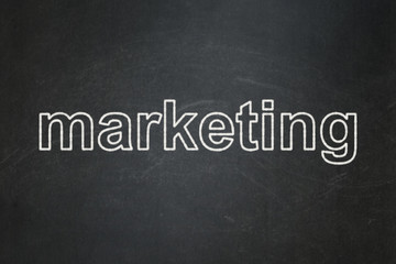 Marketing concept: Marketing on chalkboard background
