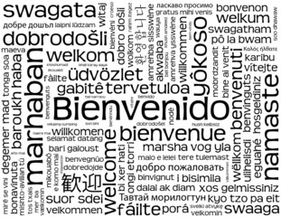 Carta "BIENVENIDO" (bienvenida servicio al cliente recepción) © Web Buttons Inc