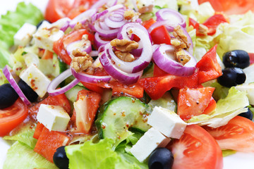 salad with fresh vegetables