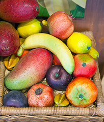 Tropical fruit in a basket