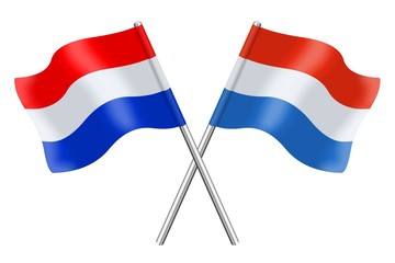 Vlaggen : duet Luxemburg met Nederland
