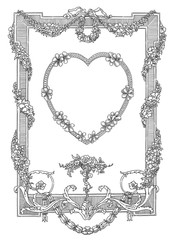Floral frame illustration