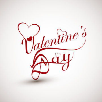 Valentine's day card with lettering text beautiful design vector
