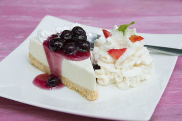 Blueberry cheese pie.