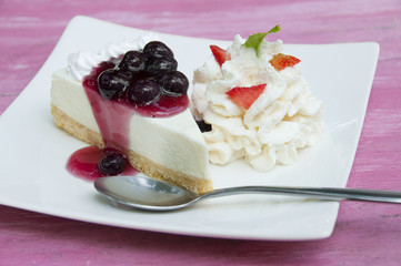 Blueberry cheese pie.