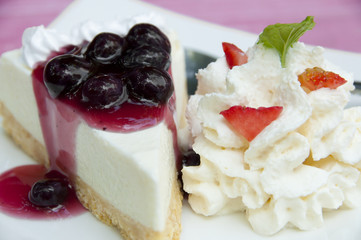 Blueberry cheese pie.