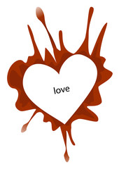 Vector illustration of abstract grunge heart 