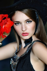 portrait of a beautiful girl glamorous