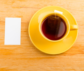 cup of tea ant empty card
