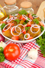 Turkey meat in bowl close up