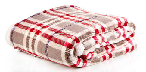 Warm plaid isolated on white