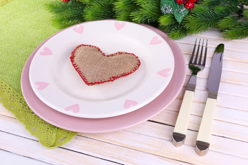 Set of utensil for romantic dinner,