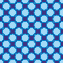 Seamless vector blue background pattern with  polka dots