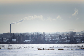 cityscape in winter