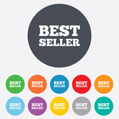 Best seller sign icon. Best seller award symbol