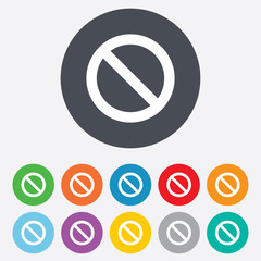 Blacklist sign icon. User not allowed symbol.