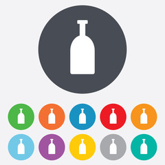 Alcohol sign icon. Drink symbol. Bottle.