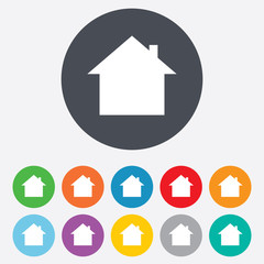 Home sign icon. Main page button. Navigation