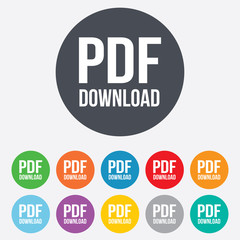 PDF download icon. Upload file button.