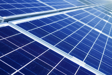 solar panels in a photovoltaic power plant
