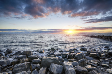 Obraz premium Rocky Beach Sunset