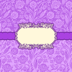 Template frame design for greeting card .