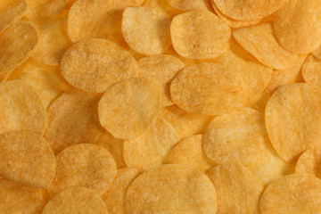 background of potato chips