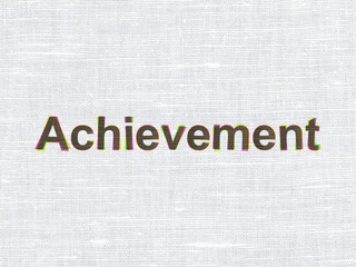 Education concept: Achievement on fabric texture background