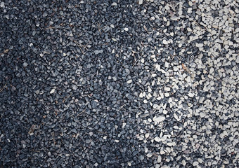 Mixture of gravel stones