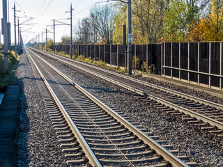 Schienen einer Eisenbahn
