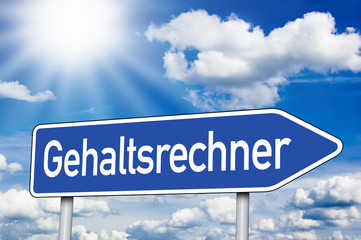 Wegweiser mit Gehaltsrechner