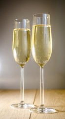 Two glasses of champagne