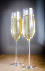 Two glasses of champagne