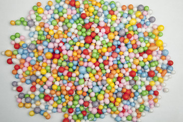 Color balls on a white