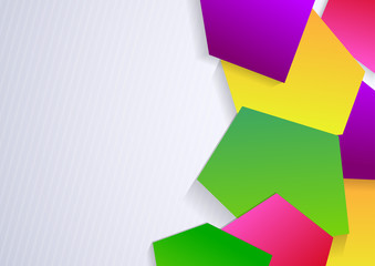 Background with colorful geometrical elements