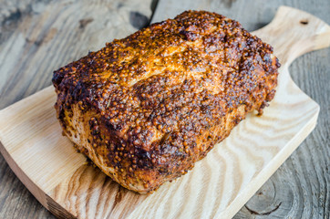 Grilled meat with dijon mustard